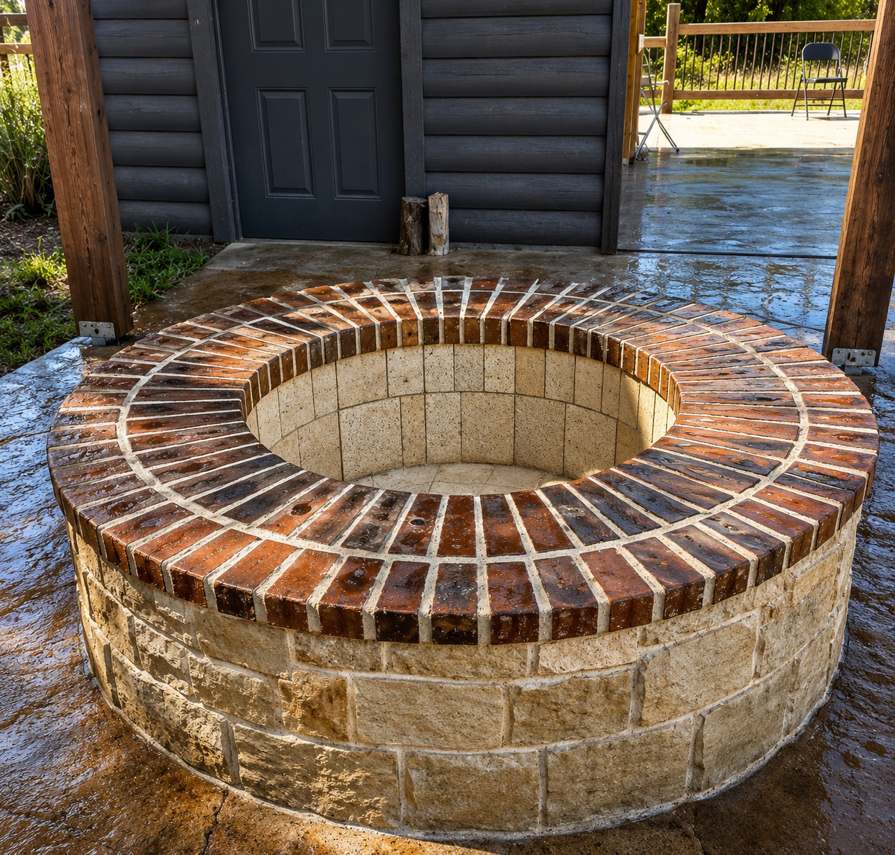 Circular Brick Fire Pit